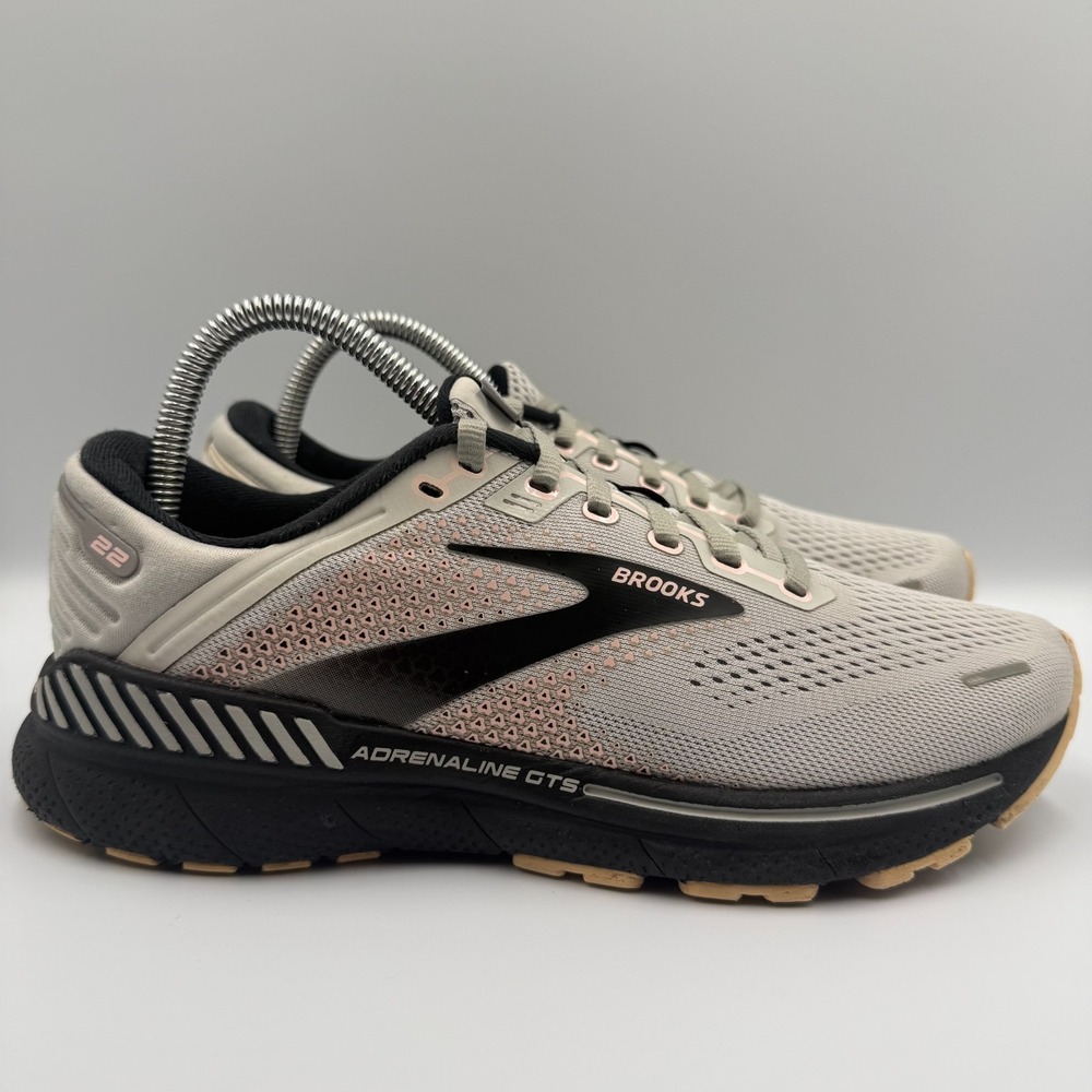 Brooks Adrenaline GTS 22 Women's Size 8.5 Gray Black Running Shoes‎ Sneakers